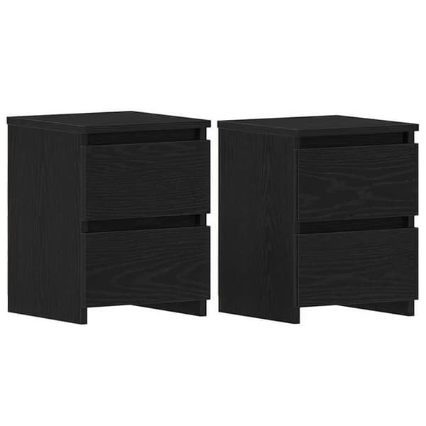 Maison Exclusive - Natbord 2 stk Sort eg 30 x 30 x 40 cm