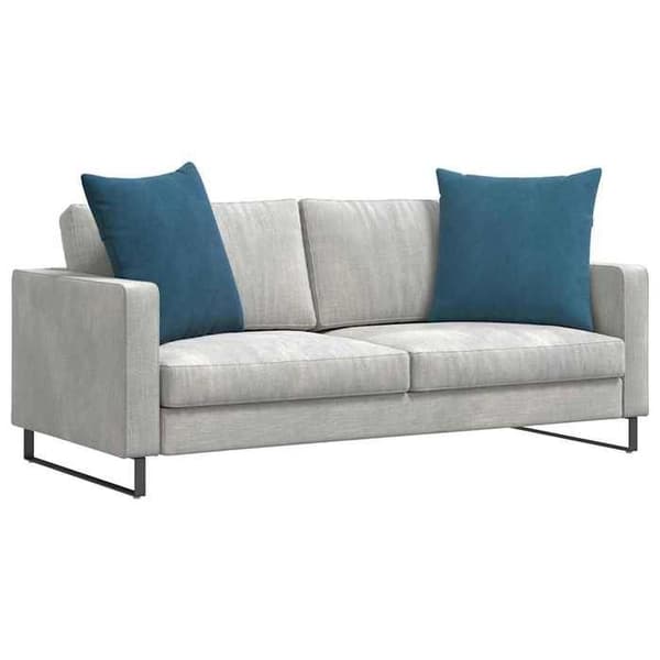 Soffkuddar - EXKLUSIVT HEM - Modern - 60 x 60 cm - Blå ribbad sammet - Set om 2 Blå