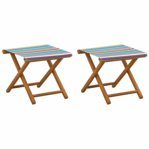 Maison Exclusive - Chaise Longue 2 stk Massiv Eucalyptus Træ Multifarvet