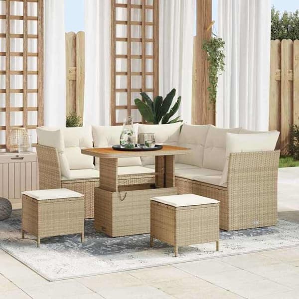 Maison Exclusive - 8-delars trädgårdsoff-set 5-sits