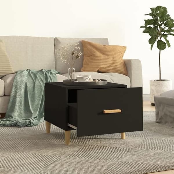 Bord - EKSKLUSIV HUS - 2 dele - Sort - 50 x 50 x 40 cm - Ingeniørtræ Svart