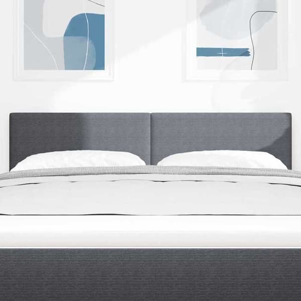 Maison Exclusive - Huvudgavel Mörkgrå 144 cm Tyg i ribbad sammet