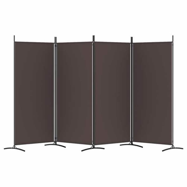 Maison Exclusive - Skillevæg 4 paneler Brun 346x180 cm Stof