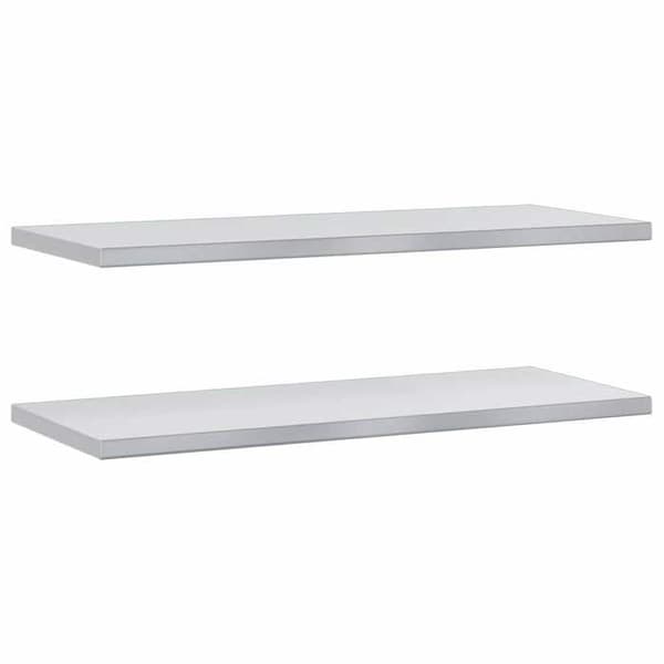 Maison Exclusive - Vägghyllor 2 st 100x40 cm silverfärgad rostfritt stål Silver