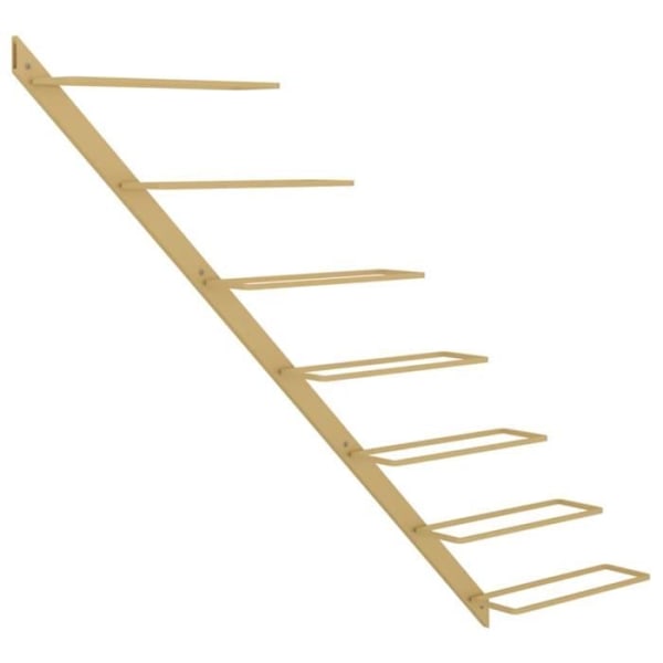 Seinälle kiinnitettävä viiniteline - Golden Fer72 - 7 pulloa - Nykyaikainen - Design Guld