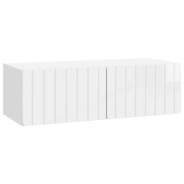 Maison Exclusive - Väggmonterad TV-möbel 98 x 41 x 30 cm Blank vit