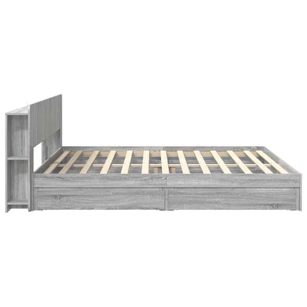 Maison Exclusive - Sängram med förvaring Sonoma grå 200 x 200 cm