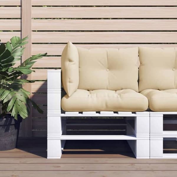 Maison Exclusive - Palettkuddar set om 3 beige tyg