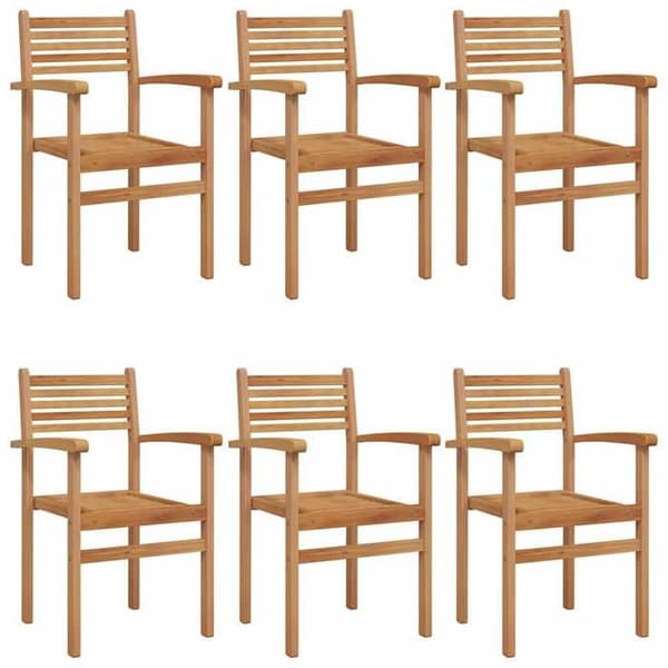 Maison Exclusive - Stol 6 stk Brun Massiv Teaktræ brun