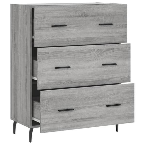 Maison Exclusive - Buffet Sonoma grå 69,5x34x90 cm ingeniørtræ Sonoma grå