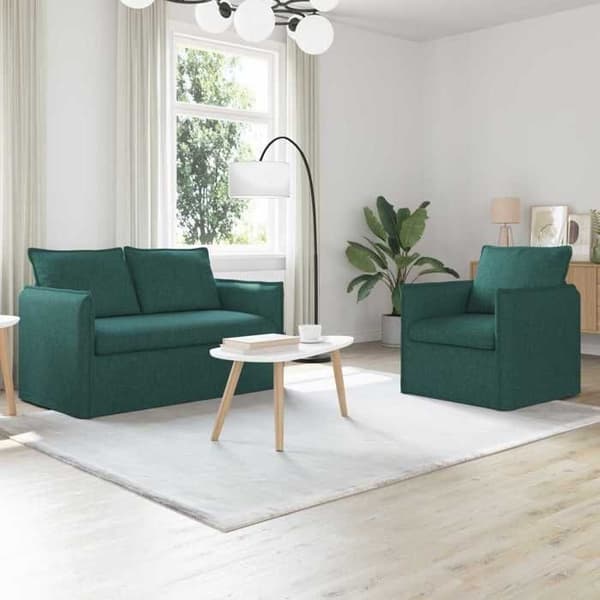 Maison Exclusive - Sæt af 2 sofaer Mørkegrøn Stof