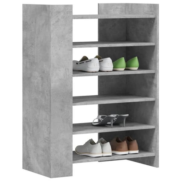 Maison Exclusive - Skoskab grå beton 74,5x37,5x100 cm