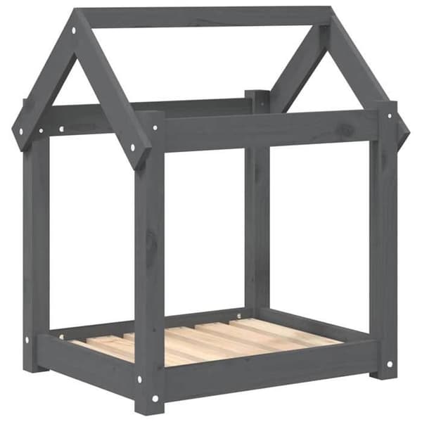 Maison Exclusive - Hundsäng Grå 61x50x70 cm Solid furu