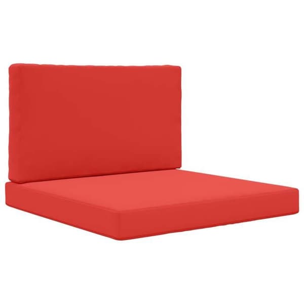 Utomhuskudde - EXKLUSIVT HEM - Modern estetik - Polyester - 80 x 80 cm - Avtagbart blixtlåsfodral Röd