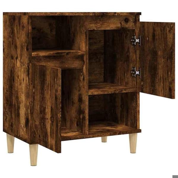 Maison Exclusive - Buffet Røget Eg 60x35x70 cm Ingeniørtræ
