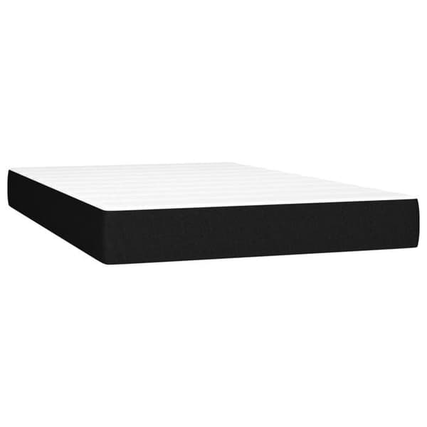 Maison Exclusive - Sengebund med lameller og madras samt LED Sort 120 x 200 cm