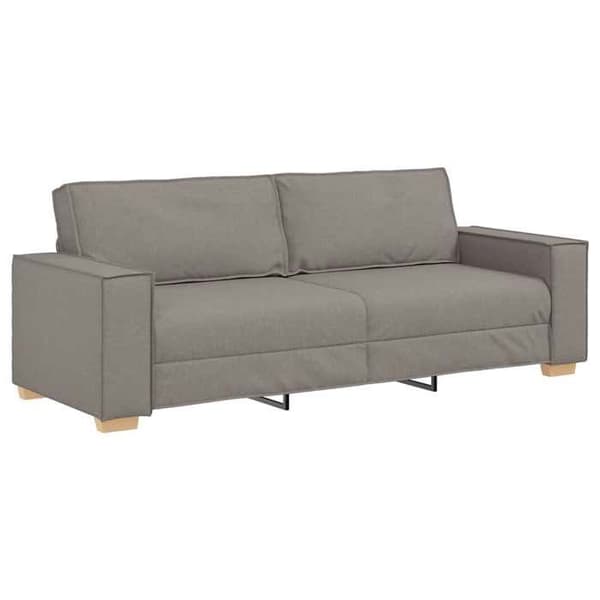 Divaani - MAISON EXCLUSIVE - 2 osan setti - Taupe polyesterikangas - Puu- ja metallirunko - Pehmustettu istuin Mol