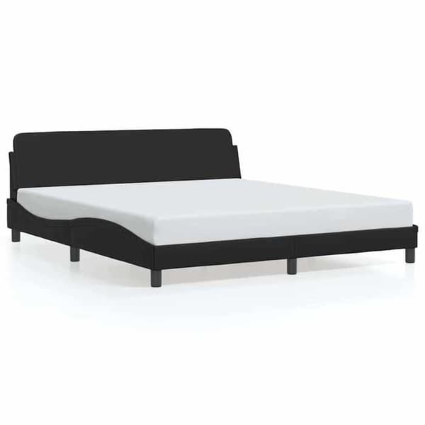 Maison Exclusive - Dover sort sengestel 180x200 cm i kunstlæder Svart