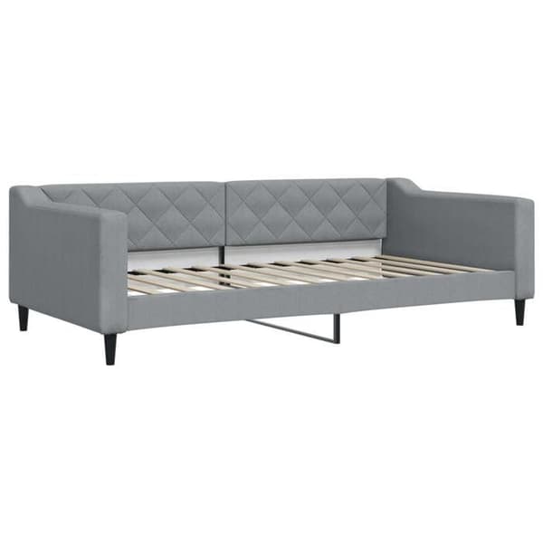 Maison Exclusive - Dagbädd med ljusgrå madrass 100x200 cm tyg Ljusgrått