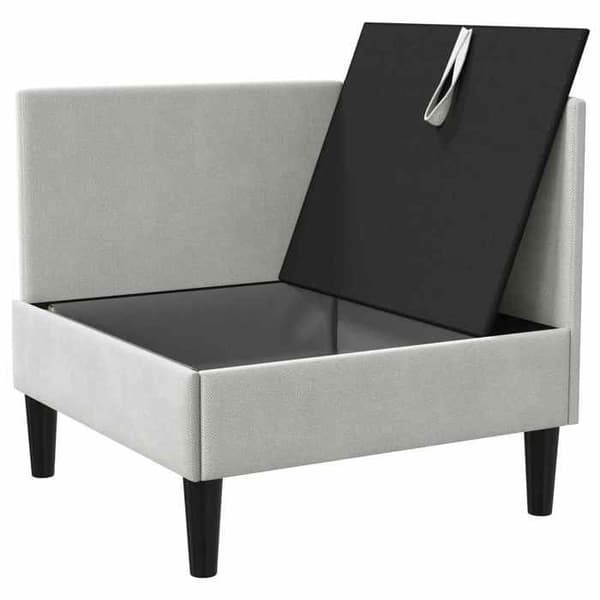 Maison Exclusive - L-formet sofa med opbevaring Lys grå Velour