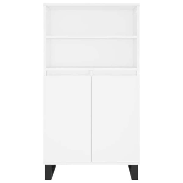 Maison Exclusive - Buffé hög Vit 60x36x110 cm Ingenjörsträ