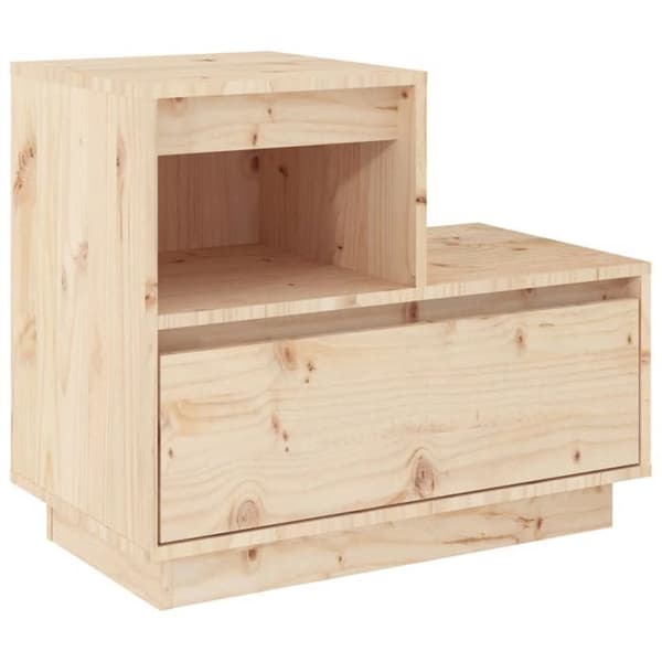 Maison Exclusive - Natborde 2 stk Grå 60x34x51 cm Solid fyrretræ Grå