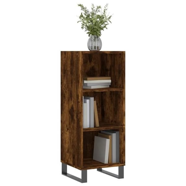 Maison Exclusive - Buffé ek rökig 34,5x32,5x90 cm ingenjörsträ