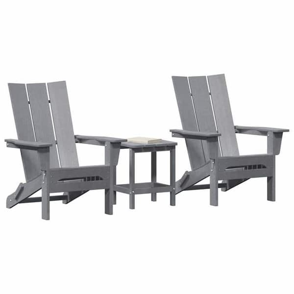 Maison Exclusive - 3 kpl harmaita polyeteenistä valmistettuja puutarhatuoleja Ljusgrått