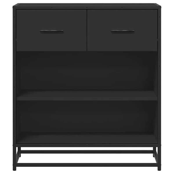 Maison Exclusive - Sort buffet 68x35x76 cm ingeniørtræ