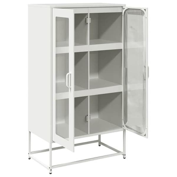 Maison Exclusive - Hvid buffet 68x39x123 cm stål