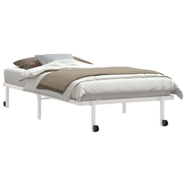 Sengestel - EKSKLUSIV HUS - 107x203 cm - Stål - Sammenklappelig - Lamelseng Vit