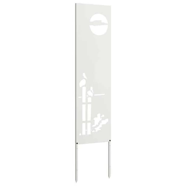 Maison Exclusive - Trädgårdsskyddsskärm Fretwork Vit 32 x 140 cm Vit