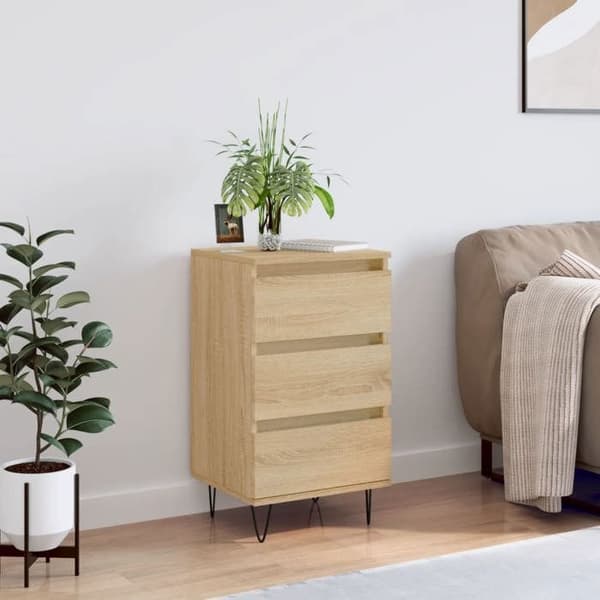 Maison Exclusive - Buffé ek sonoma 40x35x70 cm ingenjörsträ