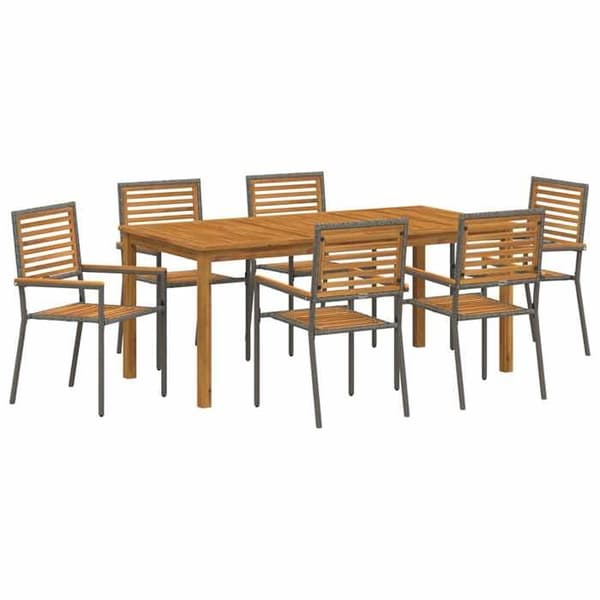Maison Exclusive - 7 pc have spisebordssæt i grå Grå