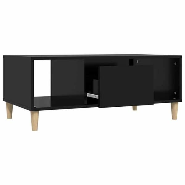 Maison Exclusive - Sort sofabord 90x50x36,5 cm Ingeniørtræ Svart