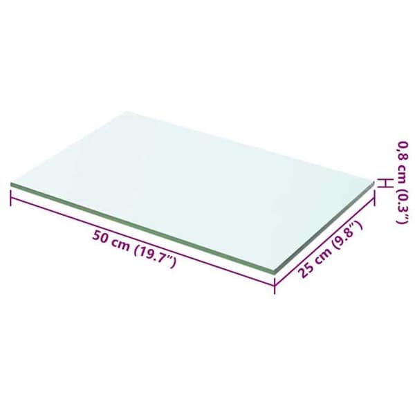 Maison Exclusive - Hyllpanel Transparent Glas 50 x 25 cm Transparent