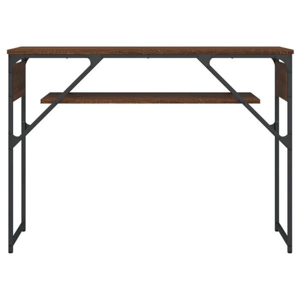 Maison Exclusive - Konsolbord med hylde i brunt egetræ 105x30x75 cm