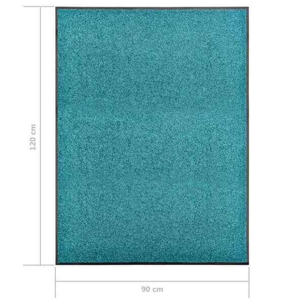 Maison Exclusive - Vaskbar dørmåtte Cyan 90x120 cm