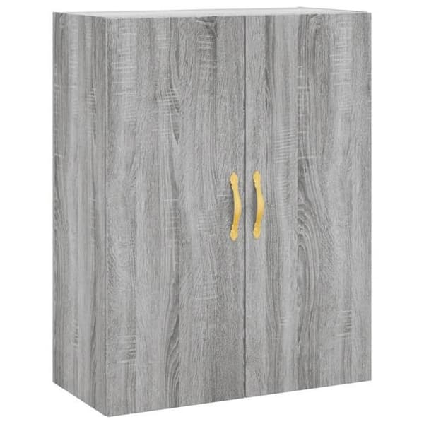Maison Exclusive - Buffé hög Sonoma grå 69,5x34x180 cm Ingenjörsträ