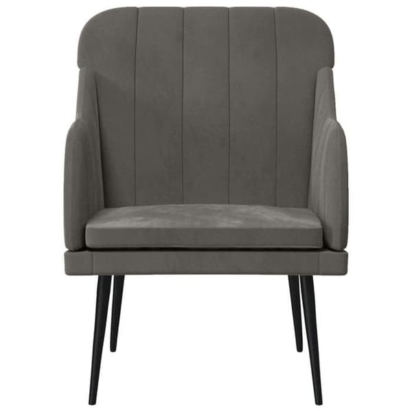 Maison Exclusive - Mörkgrå Fåtölj 63x76x80 cm Sammet