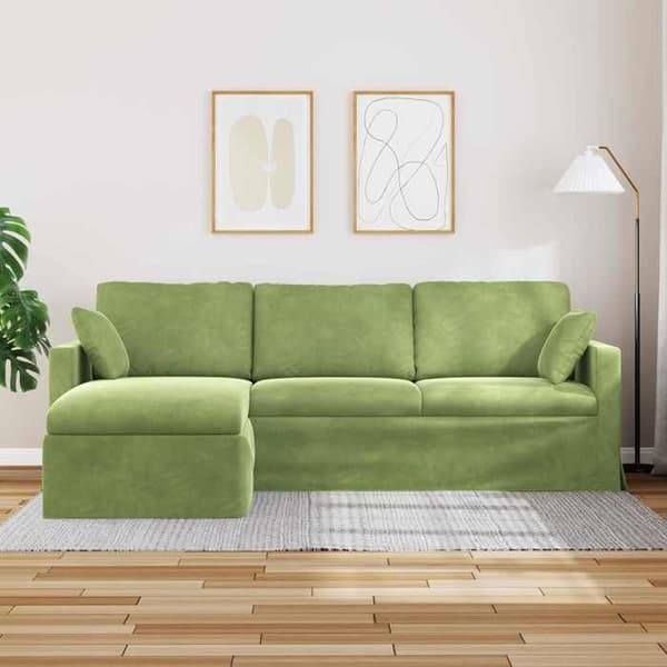 Maison Exclusive - Lys grøn sofa 228 x 134 x 80 cm Velour