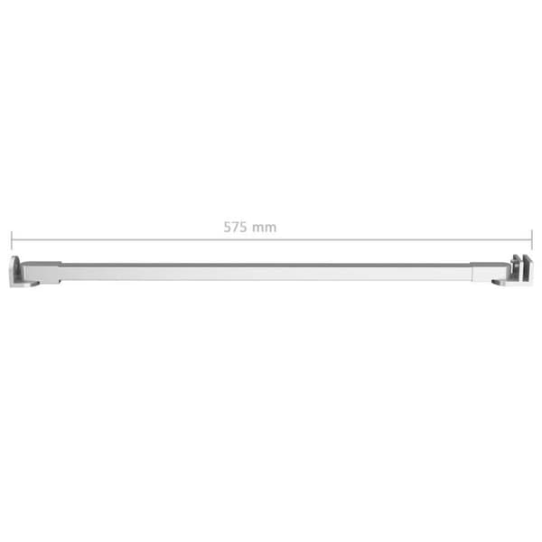 Støttearme til badeindhegning - Eksklusivt hjem - Rustfrit stål - 57,5 cm - Til glas 4–6 mm Silver