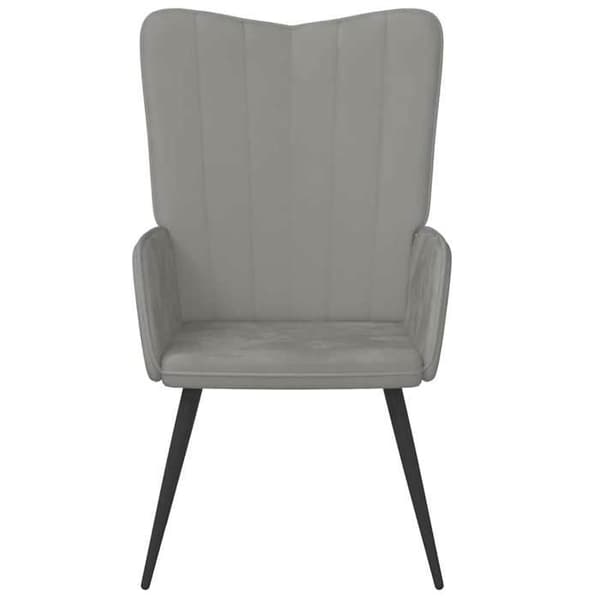 Maison Exclusive - Ljusgrå Velour Relaxstol