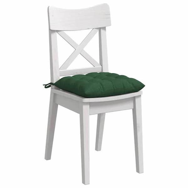 Sædehynder - EKSKLUSIV HUS - Sæt af 4 - Fløjl - 40 x 40 x 6 cm - Holdestropper Mörkgrön