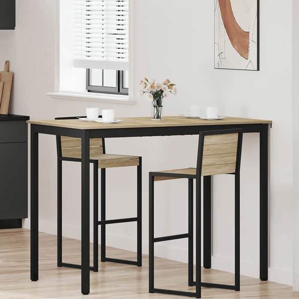 Maison Exclusive - Stående barbord i ingeniørtræ, rektangulær