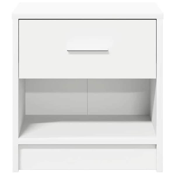 Maison Exclusive - Sängbord 2 st med låda Vit 39x28x41 cm