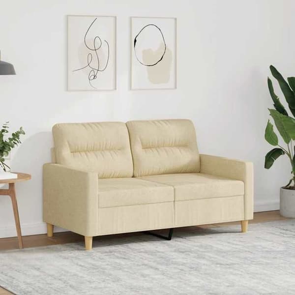 Maison Exclusive - 2-personers sofa Creme 120 cm Stof