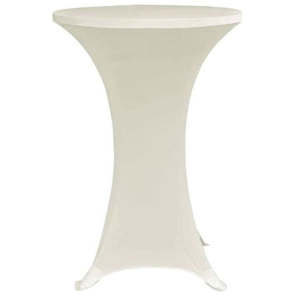 Maison Exclusive - Elastiska bordsöverdrag Ø 80 cm Creme 4 st
