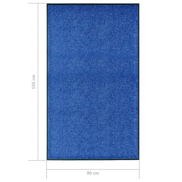 Maison Exclusive - Vaskbar dørmåtte Blå 90x150 cm Blå