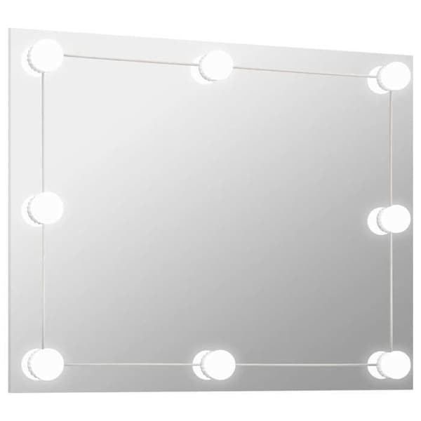 Maison Exclusive - Rektangulär spegel utan ram med LED-lampor i glas